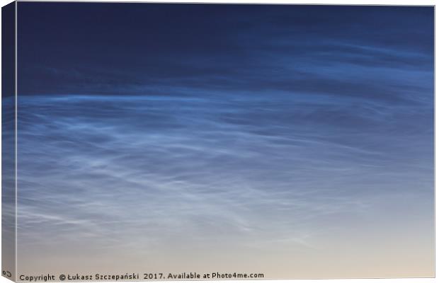 Noctilucent cloud (NLC, night clouds) Canvas Print by Łukasz Szczepański