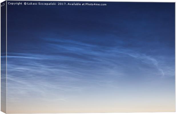 Noctilucent cloud (NLC, night clouds) Canvas Print by Łukasz Szczepański