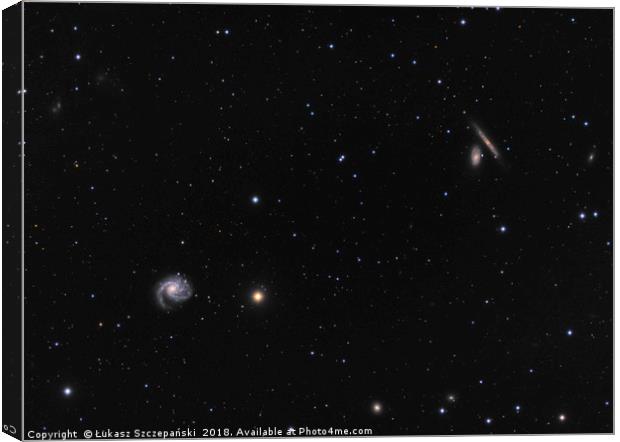 Galaxy M99 (Messier 99) in constellation Coma Bere Canvas Print by Łukasz Szczepański