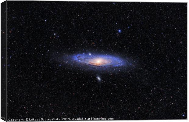 Andromeda Galaxy (M31) in Andromeda constellation Canvas Print by Łukasz Szczepański