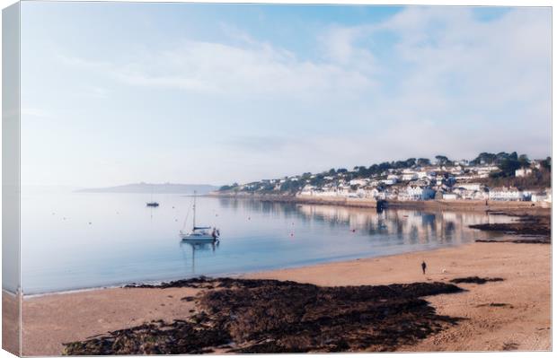 Calm water at St. Mawes Canvas Print by Linda Cooke