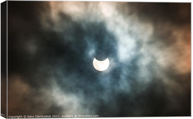 Partial Solar Eclipse Canvas Print by Gary Clarricoates