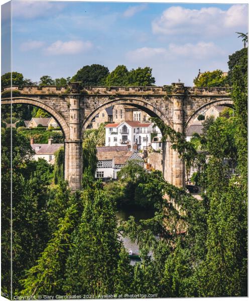 Knaresborough Arch Canvas Print by Gary Clarricoates