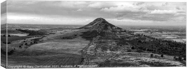 Roseberry Topping Pano Canvas Print by Gary Clarricoates