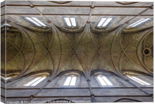 Church Ceiling Canvas Print by Gary Clarricoates