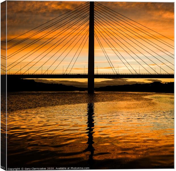 The Sunderland Spire Canvas Print by Gary Clarricoates