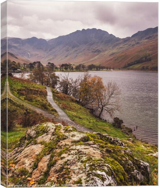 Autumn at Buttermere Canvas Print by Gary Clarricoates