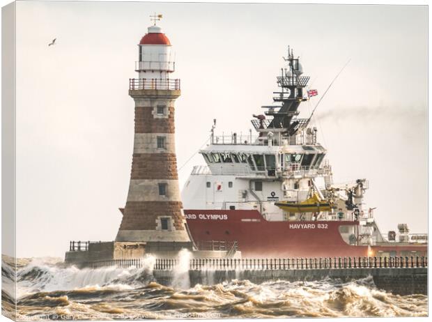 Standard Olympus Leaving Sunderland Canvas Print by Gary Clarricoates