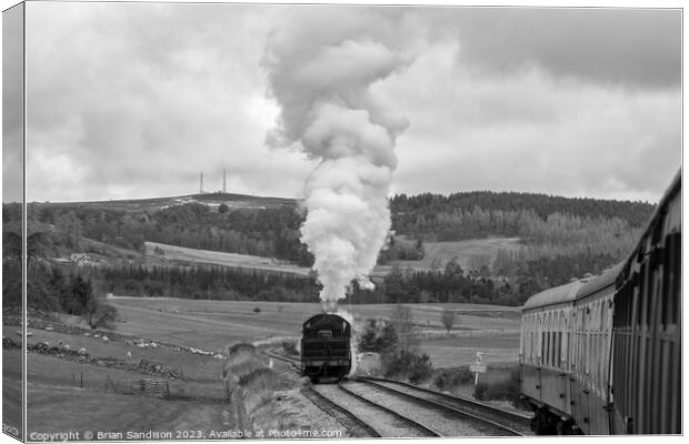 Steam Train changing ends Canvas Print by Brian Sandison