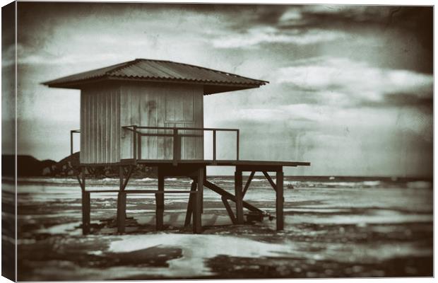 Lifeguard - Wet Plate Vintage Collection Canvas Print by Hemerson Coelho