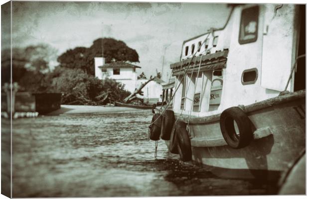 Boat - Wet Plate Vintage Collection Canvas Print by Hemerson Coelho
