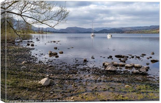 View of Ullswater Canvas Print by Mike Cave