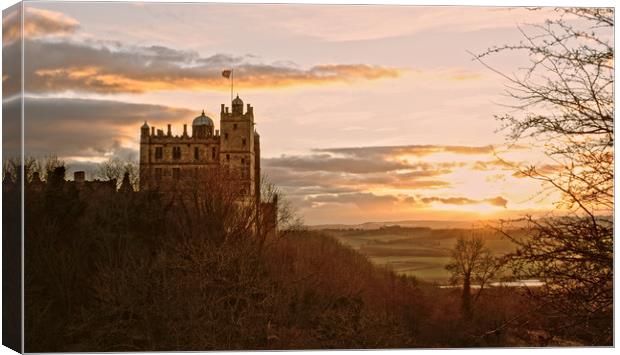 Bolsover Castle Winter Sunset Canvas Print by Michael Milnes