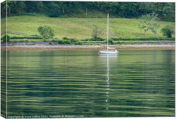Boat & Reflection Canvas Print by Dave Collins