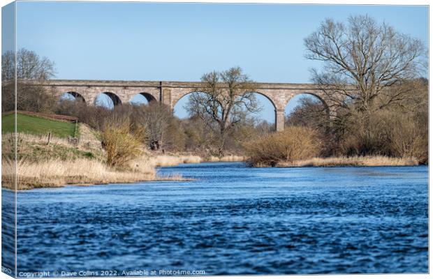 Outdoor Roxburgh Viaduct, Teviot River, Scotland Canvas Print by Dave Collins