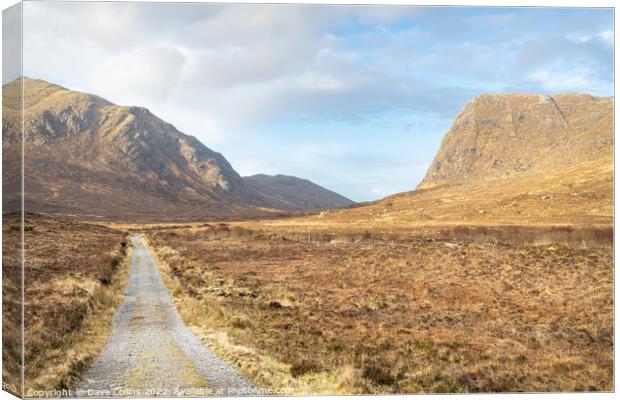 Track leading into Glen Mhiabhaig, Isle of Harris in the outer Hebrides, Scotland Canvas Print by Dave Collins