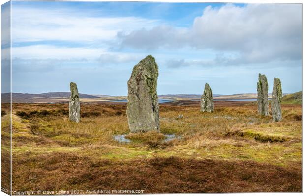 Callanish 4 Standing Stone Circle Canvas Print by Dave Collins