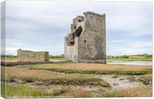 The remains of Carrigafoyle Castle,  Ballylongford Canvas Print by Dave Collins