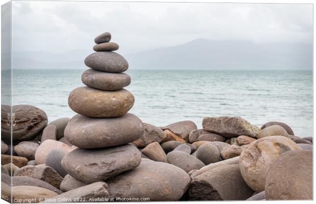 Stone Cairn Canvas Print by Dave Collins