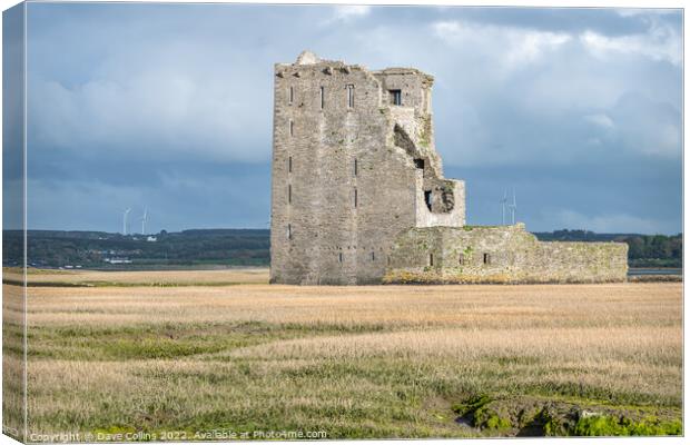 The remains of Carrigafoyle Castle,  Ballylongford, County Kerry Ireland Canvas Print by Dave Collins