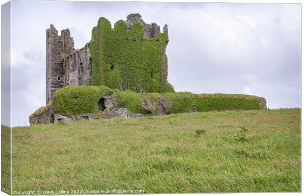 Ballycarbery Castle,  Cahersiveen, County Kerry, Ireland Canvas Print by Dave Collins