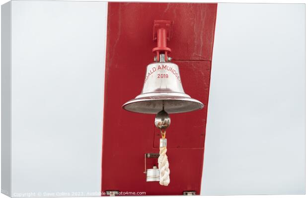 Ship's bell on the Hurtigruten Expedition ship Roald Amundsen, Alaska, USA Canvas Print by Dave Collins