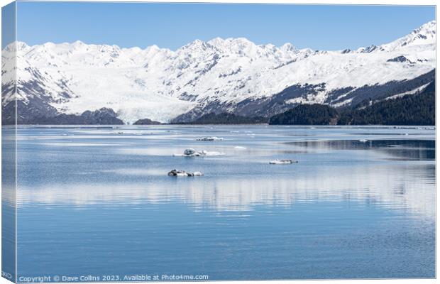 Yale Tidewater Glacier at the end of College Fjord, Alaska, USA Canvas Print by Dave Collins