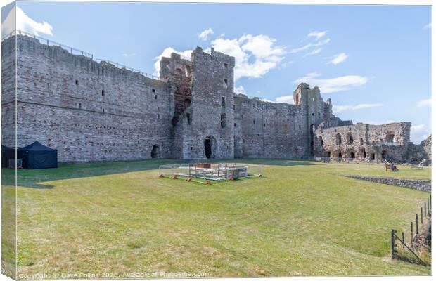 The remains of the entrance of Tantallon Castle from inside the court yard, North Berwick, East Lothian, Scotland Canvas Print by Dave Collins