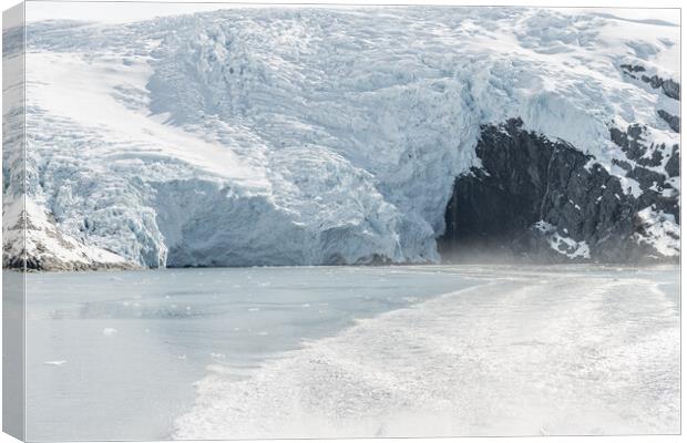 Beloit Tidewater Glacier in Blackstone Bay, Prince William Sound, Alaska, USA Canvas Print by Dave Collins