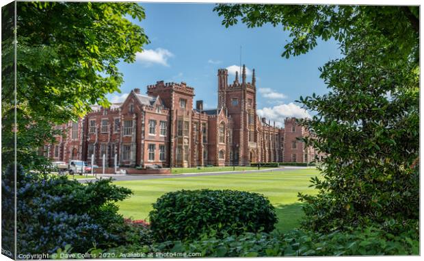 The Lanyon Building, Queen's University, Belfast,  Canvas Print by Dave Collins