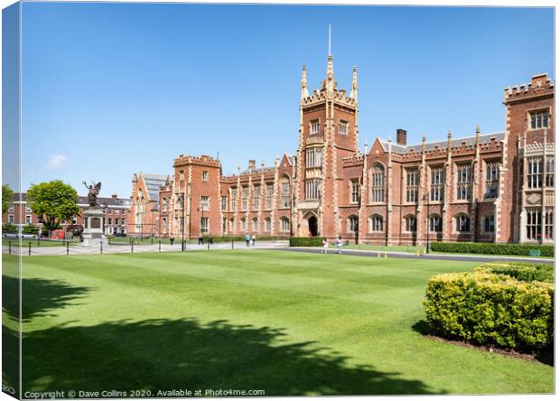 The Lanyon Building, Queen's University, Belfast,  Canvas Print by Dave Collins