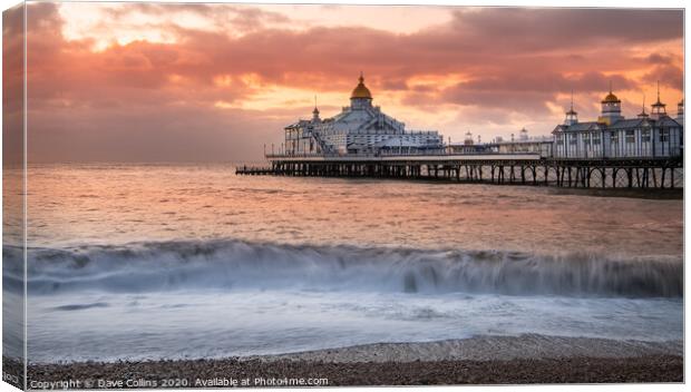 Sunrise, Eastbourne Pier, Sussex, England Canvas Print by Dave Collins