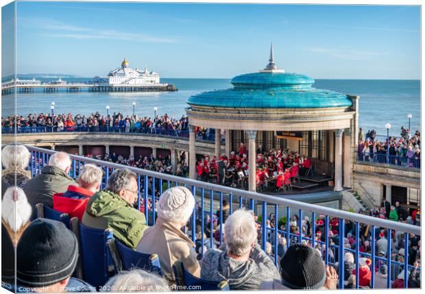 Eastbourne Bandstand Christmas Concert Canvas Print by Dave Collins