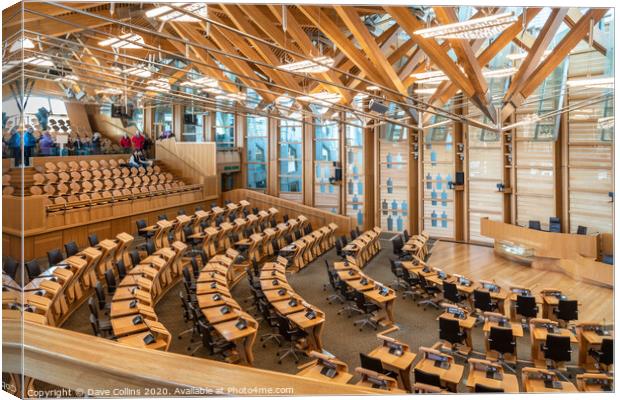 Scottish Parliament Debating Chamber Canvas Print by Dave Collins