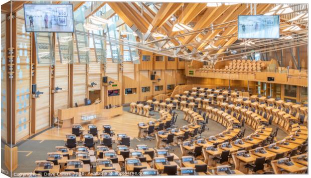 Scottish Parliament Debating Chamber Canvas Print by Dave Collins