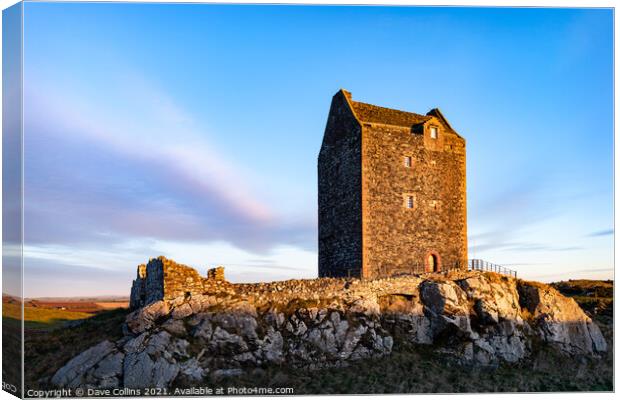 Smailholm Tower, Scottish Borders, UK Canvas Print by Dave Collins