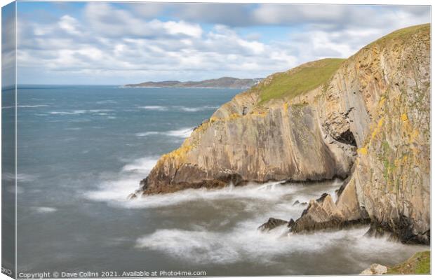 Cliffs at Baggy point, Devon, England Canvas Print by Dave Collins