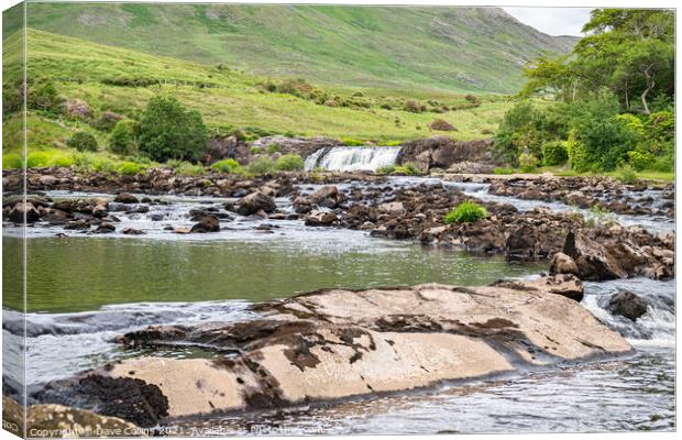 Aasleagh Falls, Leenane, Co Mayo, Ireland Canvas Print by Dave Collins