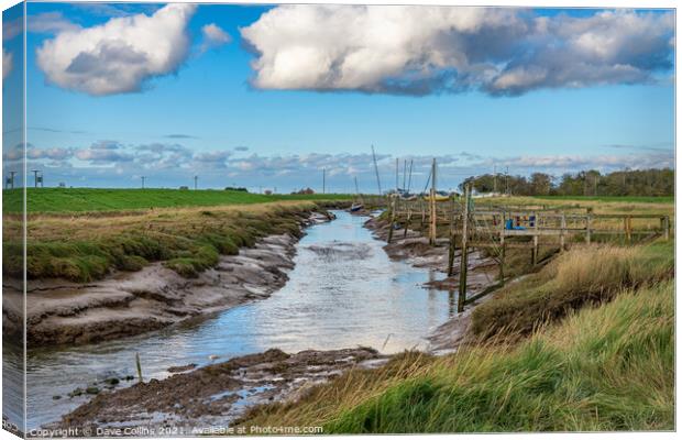 Steeping River, Gibraltar point, Lincolnshire, England Canvas Print by Dave Collins