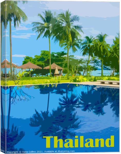 Thailand Poster Canvas Print by Dave Collins