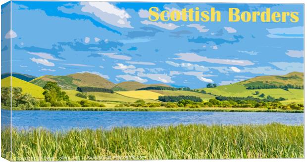 Yetholm Loch, Scottish Borders Canvas Print by Dave Collins