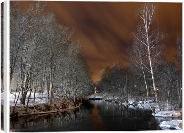 River at night Canvas Print by James Ford