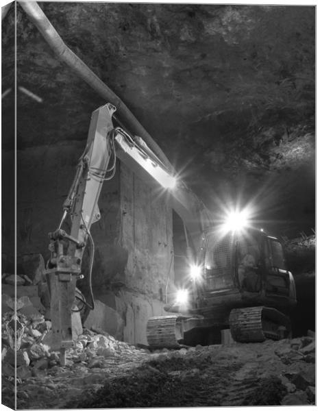 At work in the mines Canvas Print by James Ford