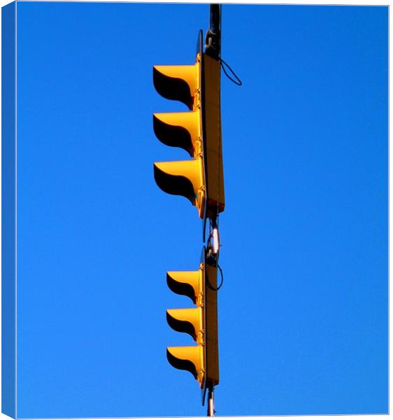 Traffic lights on the Highway Canvas Print by Richard Harris
