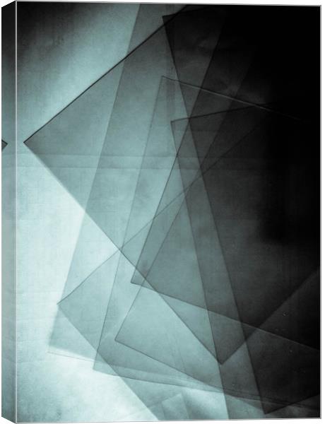 Abstract transparent dark blue plastic Canvas Print by Larisa Siverina