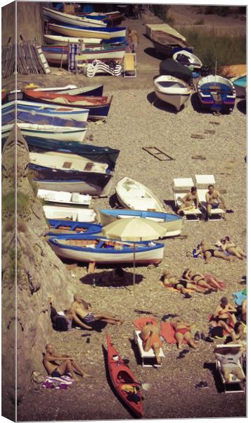 Furore Bay, Amalfi coast, Italy  Canvas Print by Larisa Siverina