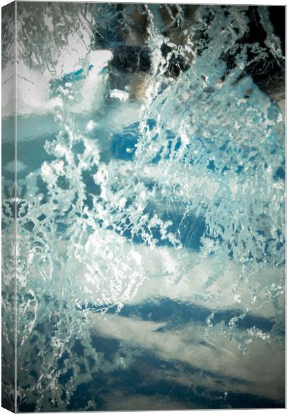 Ice blue transparent background  Canvas Print by Larisa Siverina