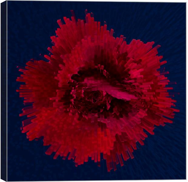 Red abstract rose Canvas Print by Larisa Siverina