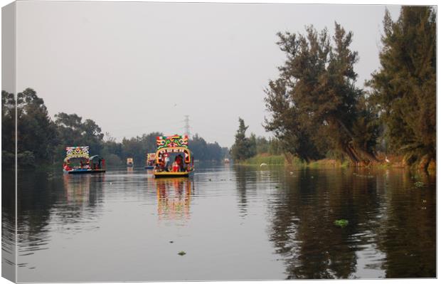 Mexican water district of Xochimilco.   Canvas Print by Larisa Siverina