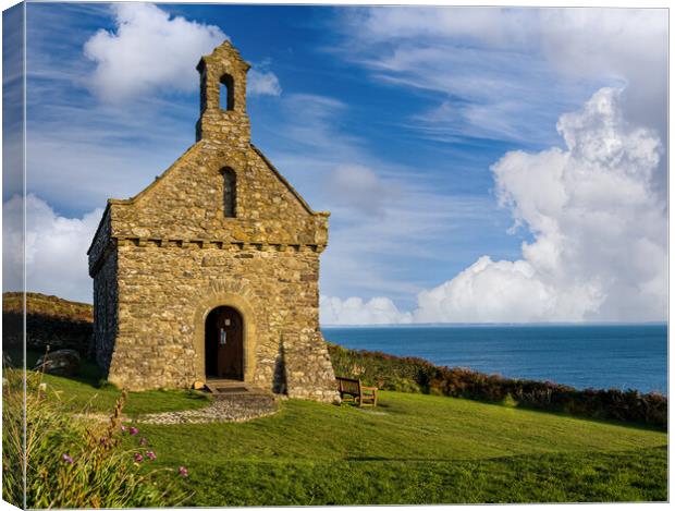 St Non's Retreat Chapel, St David's, Pembrokeshire Canvas Print by Colin Allen